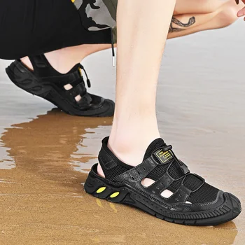 2023 אופנה חדש אור נעליים מזדמנים גברים של חוף סנדלי קיץ גלדיאטור גברים סנדלים חיצונית הליכה נעליים לנשימה גברים נעלי