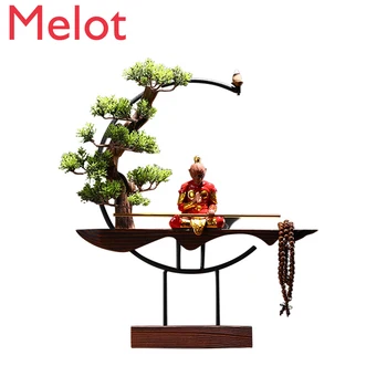 סינית בסגנון זרם אחורי מבער קטורת קישוט הסלון שולחן במשרד השטח פנל קישוט זרם אחורי קטורת אלמוג