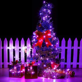 LED סולארית חג המולד אור חיצוני המנורה מחרוזת אורות חג המולד מסיבת עמיד למים פיות אורות גן גרלנד