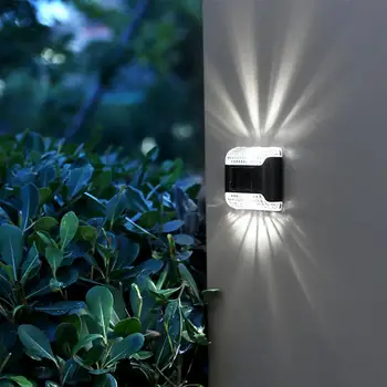 גן אורות הקיר 4Pcs שימושי בהירות גבוהה Auto On/Off סולארית LED קיר אורות למטה מנורות אביזרי גן