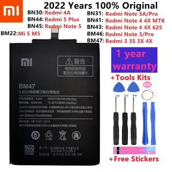 שיאו Mi המקורי הסוללה של הטלפון עבור Xiaomi Redmi Note 4 4X 3 3 3X 4 א 3 Mi6 5 5א 6 6א 7 Pro Mi 5X Mi 5 Mi5 החלפת הסוללות