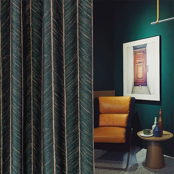 פאר מודרני לסלון וילון נורדי ירוק כהה רטרו אדרה מתקדם השינה וילונות מדהימים לעיצוב הבית штора 커튼 IG